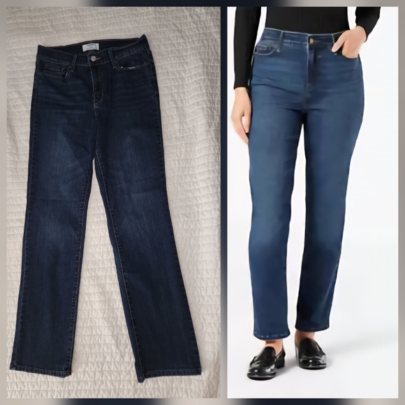 Levi's Denizen Women Dark High-Rise Straight Jeans - Picture 1 of 13